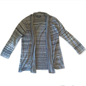 Gray Striped Cardigan